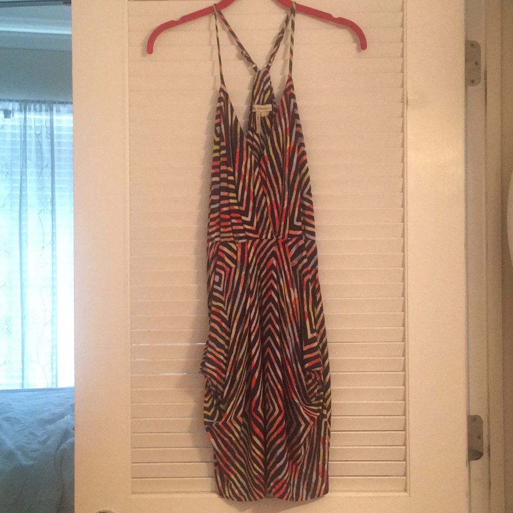 BCBGeberation chevron striped race back dress